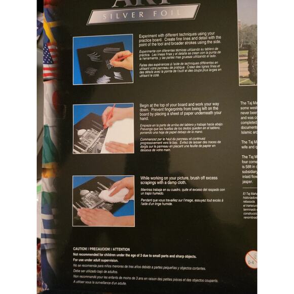 Royal Langnickel Famous Places FAM-4 Taj Mahal Engraving Art Silver Foil Kit - Picture 4 of 4